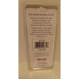 I-Gogs +2.00 Medium Lighted Reading Glasses.New
