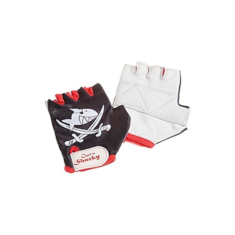 Bike Fashion Unisex - Adult Captn Sharky Gloves, Black/Red, One