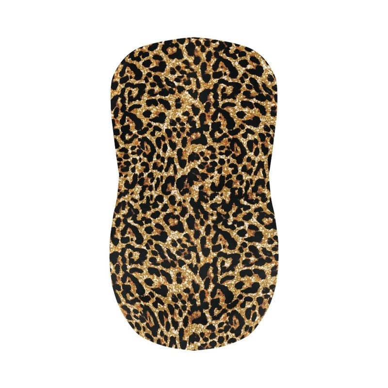 Psesaysky Brown Leopard Bar Stool Seat Covers with Elastic Band