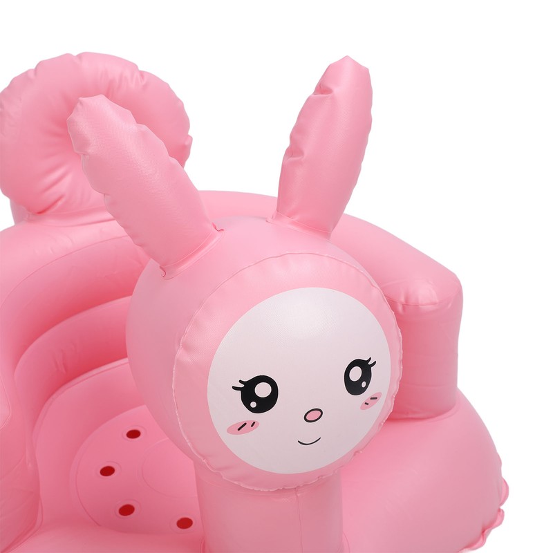 Inflatable Baby Chair Built in Air Pump Soft Cartoon Rabbit