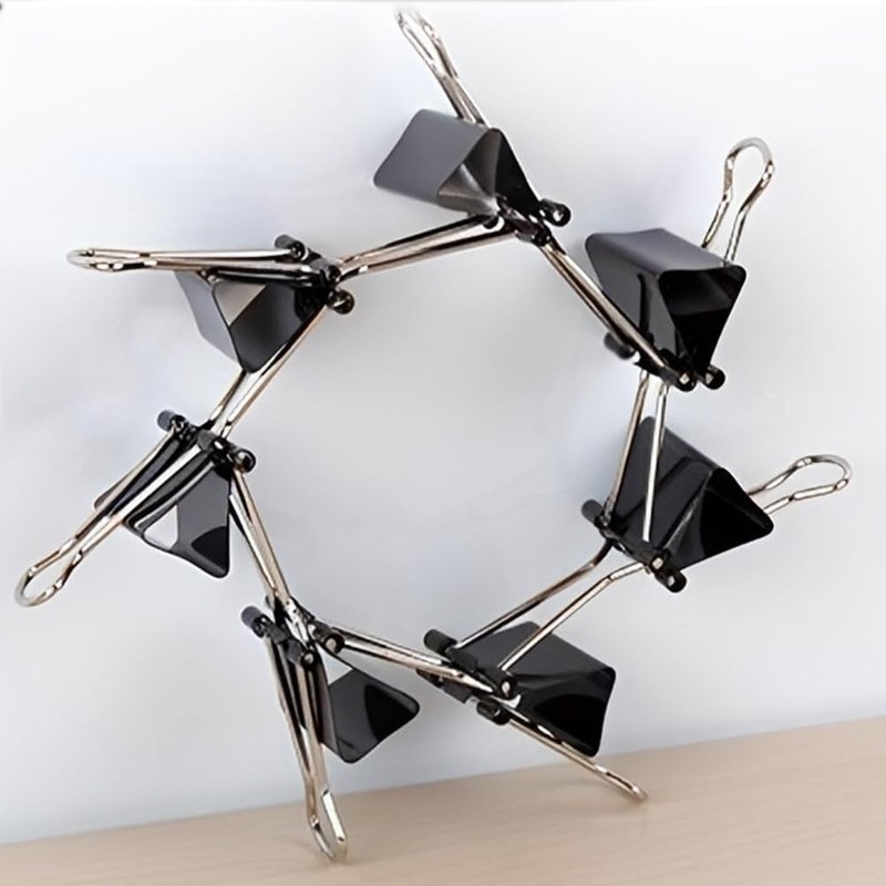 Clips, Double Clips, 0.75 inches (19 mm), 60 Pcs, Small
