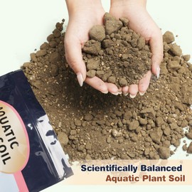 Omitgoter Aquatic Plant Soil & Aquarium Soil, Natural Organic Substrate for Water Plants - Safe for Fish, Nutrient-Rich Clay Base for Lotus & Water Lily (AquaticSoil, 13.2 LBS)