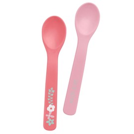 Stephen Joseph Silicone Baby Spoons, One size, Coral Flower