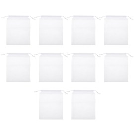 Kisangel 10pcs Bait Bag Mesh Bag Fishing Bait Mesh Bag Bait Storage Bag Fishing Bait Bag Fishing Lure Net Fishing Net Bag Bait Net Bag Non-woven Fabric Net Bag White Fishnet Bag Drawstring