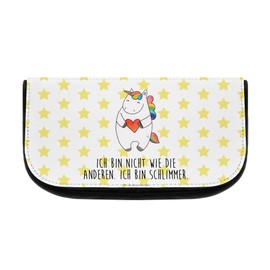 Mr. & Mrs. Panda Cosmetic Bag Unicorn Heart, White, Hand Drawn