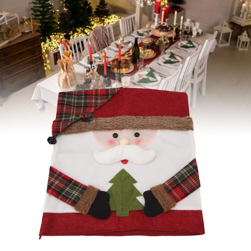 Xmas Dinner Chair Back Covers Easy To Install Soft Anti
