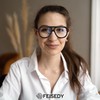FEISEDY Stylish Reading Glasses for Woman Men Trendy Retro Double