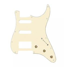 920D 5 Way Pre-Wired HSS Strat Pickguard w/ Blender Pot - Aged White