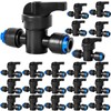 20 Pack 1/4" Drip Irrigation Shut Off Valve, Quick Connect