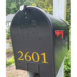 BLACK - House or Mailbox Numbers - 1" tall - Vinyl Decal - Custom Lettering Home Address Office - ACP - Die Cut Sticker