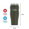 THERMOS Stainless King Vacuum-Insulated Travel Tumbler, 16 Ounce, Army Green