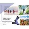 Heatuff Womens 6 Pack Hiking Crew Socks Performance Athletic Cushion