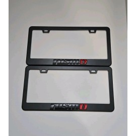 Lexus 2 pcs Black License Plate Frame for 3D Nismo Logo
