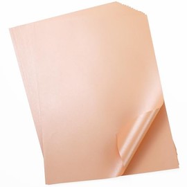 50 Sheets A4 Pearlescent Paper Rose Gold Metallic Craft Paper with Mother of Pearl Shimmer 120 g/m²
