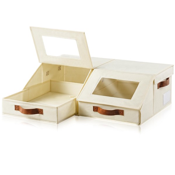 Amllas Closet Organizers and Storage, Stackable Closet Drawers, Fabric Storage