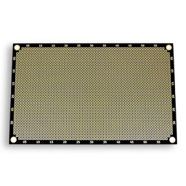 PROTOPATCH® Premium Perforated Grid Board | 160 x 100mm | Double Sided | Square Pads | Black | NPTH | 2.54mm Pitch