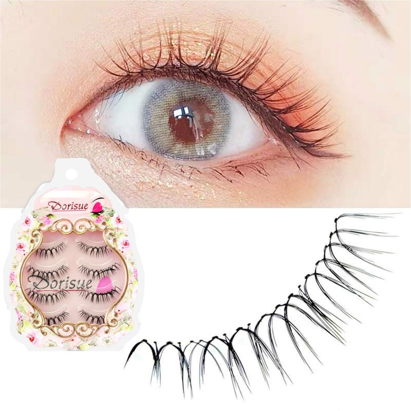 Dorisue Natural Round Eyes False Eyelashes - Ultra-Thin Invisible Band