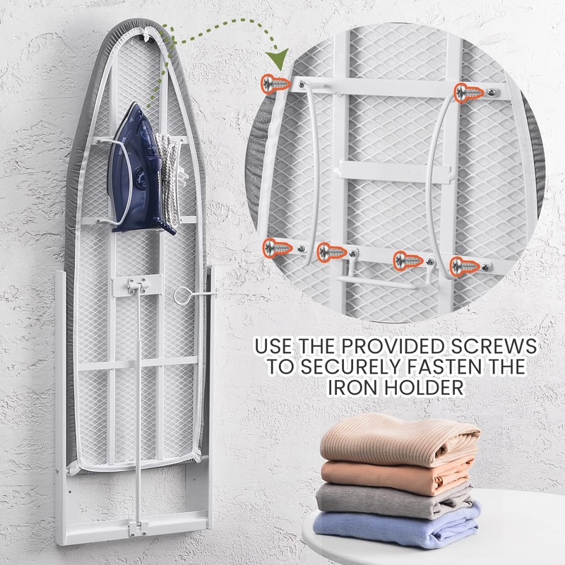 Xabitat Wall Mounted Ironing Board with Iron Holder, 36.2" X