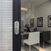 NGe Stainless Steel Oval Shape 120mm Recessed Sliding Door Flush