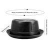 Wovanoo Fedora Porkpie Hats Jazz Gentleman Flat Hat PU Leather