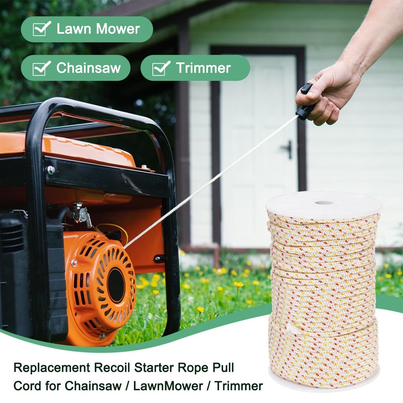 Recoil Starter Rope Pull Cord 4mm 50m Pull Starter Rope