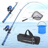 LEOFISHING Kids Fishing Pole Set with Full Starter Kits Portable