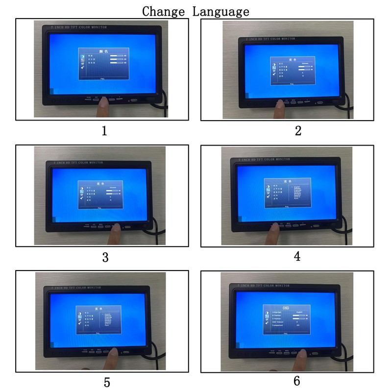Yasoca 7 Inch Monitor HDMI - 1024x600 HD TFT LCD