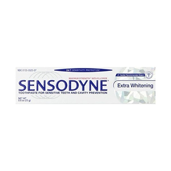 Glaxo Smith Klein Sensodyne Extra Whitening Travel Size Toothpaste - 0.8 Oz, 5 Pack