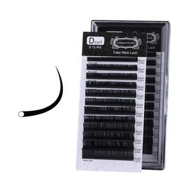 Eyelash Extensions - Fake Mink Lashes - Individual Eyelash Extension Accessories - Salon Use - D Curl -Thickness 0.07 - 0.20 mm and Length 8-15 mm or Mixed Lengths 0.20mm