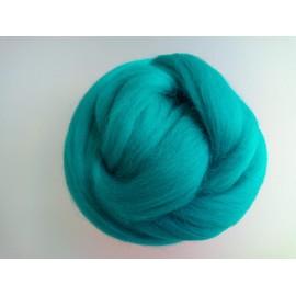 Bright Shades* 100% Merino Wool Giant Yarn Extreme Arm Knitting Felting Wool Tops Roving Bulky (200g, Turquoise)