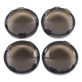 ApplianPar 4Pcs Front Rear Turn Signal Light Smoke Lens Lense Cover Cap for Harley-Davidson Sportster Street Glide Road King Softail