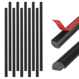 Tilingview 10-Pack Peel and Stick Tile Trim for Backsplash – 12" Self-Adhesive PVC Molding Edge, Decorative Pencil Tile Edging for Walls (Black)