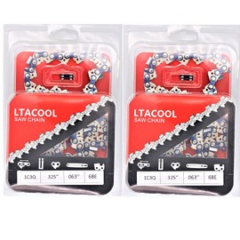 18 Inch Chainsaw Chain 0.063 0.325 68DL Compatible with Stihl 26RM3 68 ;Husq. H28-68 096-5687 Oregon 22BPX068G L68, 2 PACK