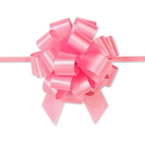 4" Light Pink Classic Pull Bow - 18 Loops (2 Bows)