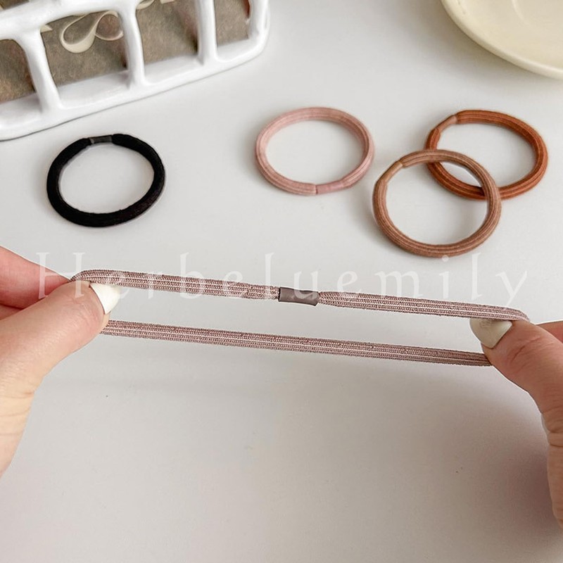 [Herbeluemily] ヘアゴム ヘアアクセサリー ニュアンスカラー 韓国風 おしゃれ 5本セット