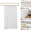 Privacy Partition Curtains, U-Shape Room Divider, Metal Support Wall Mounted