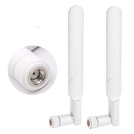 CORONIR Dual Band WiFi Antenna 2.4GHz 5GHz 5.8GHz 9dBi MIMO RP-SMA Male Antenna for WiFi Router Wireless Network Card USB Adapter Security IP Camera Video Surveillance Monitor-2Pack White