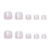 24 Pcs Light Purple Toenail Nail Tips 3D Decoration Glitter