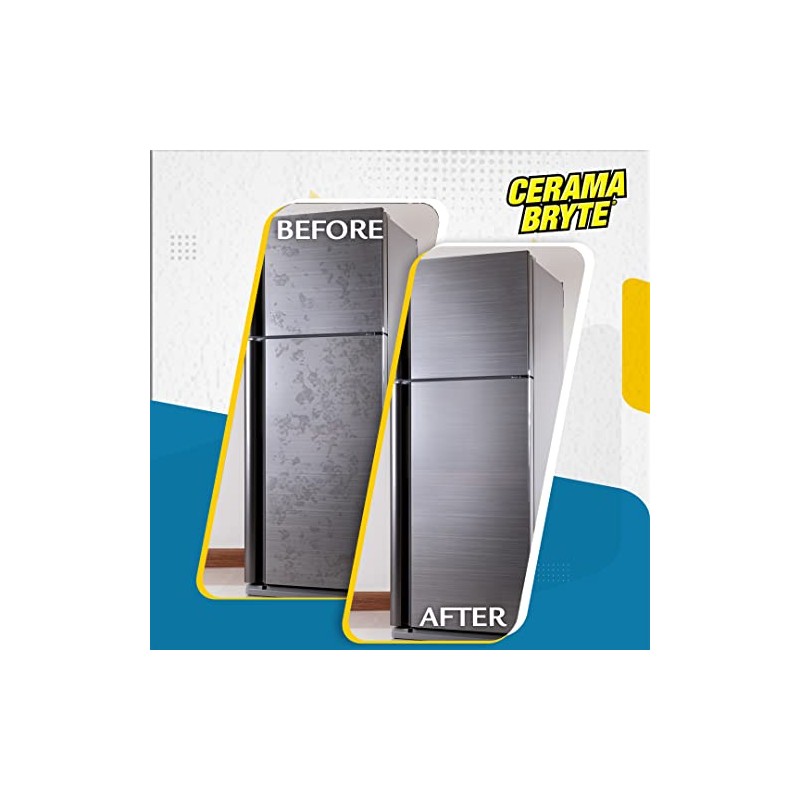 Cerama Bryte Stainless Steel Polish Spray, Streak-Free Shine, Clean and