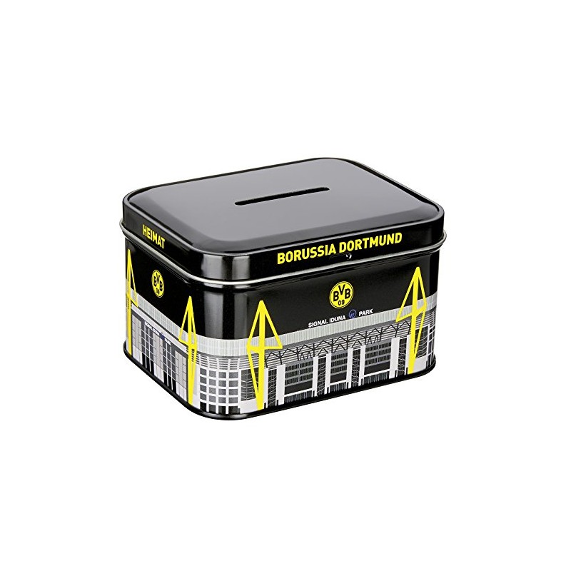 Borussia Dortmund, BVB Metal Money Box Black Yellow White 0