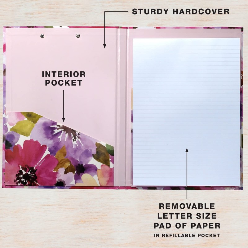Global Printed Products Designer Printed Clipboard Portfolios, Interior Pocket, Metal