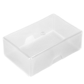 WestonBoxes Plastic Business Card Boxes - Holds 125 Business Cards - 35mm Deep (Clear, Pack of 50)