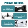 ONEFITGUY Bike Wall Mount, Swivel Hanger with Foldable Arm &