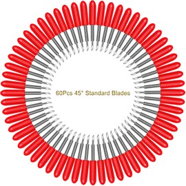 CJRSLRB 60Pcs Replacement Cutting Blades for Cricut Explore Air 2 /Air 3/Maker/Maker 3/Expression, 45 Degree Standard Fine Point Blade for Most Vinyl Fabric Cutting