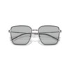 Emporio Armani Women's EA2159D Square Sunglasses, Matte Gunmetal/Light Grey, 57