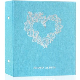 Miaikoe Photo Album 6x4 Slip in, Linen 1000 Pockets Holds 1000 Horizontal and Vertical 10x15cm Photos for Family Wedding Anniversary (Teal)