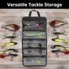 Roll Up Fishing Lure Wraps,5 Pocket PVC Lure Bag,Protective＆Foldable Cover
