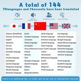 Language Translation Wireless Earbuds, 3-in-1 AI Translator Earbuds with 134 Language Real-Time Translation Device, 60h Long Life and HiFi Sound, fit iOS and Android, Suitable for Travel Learning