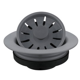 Karran QDFGR Decorative Disposal Flange in Grey, Fits 3.5 Inc Standard Sink Drain Hole