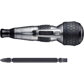 VESSEL 220USB-P1GR Electric Ball Grip Screwdriver Plus Premium 3-Level Switching Mode, Limited Color (Grey) 1 Bit Included